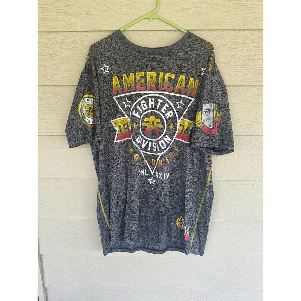 American Fighter Men's World Division 1974 Heather Grey Graphic Tee - Size 3XL